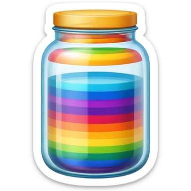 Rainbow Layered Jar	S sticker