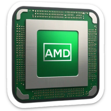 processor with amd logo sticker