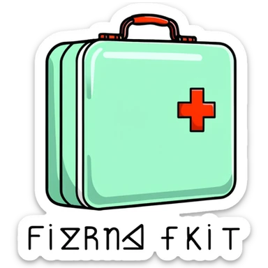 first aid kit sticker