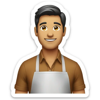 apron waiter sticker