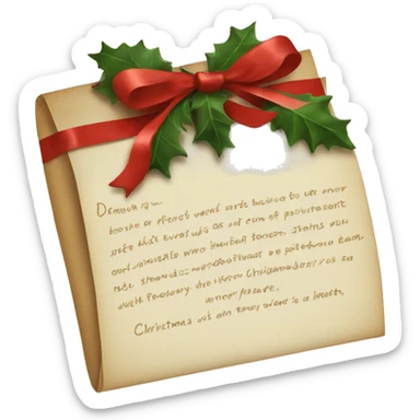 christmas letter sticker