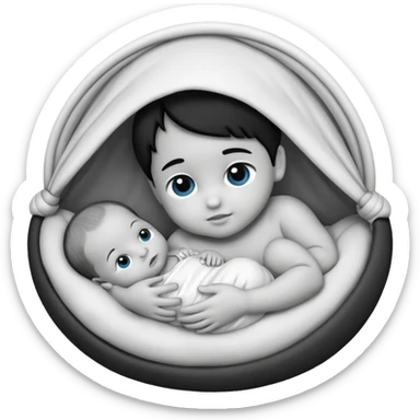 Newborn B&W Photoshoot sticker
