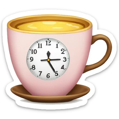 Teacup clock sticker