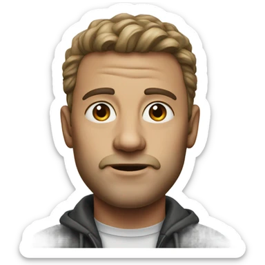 realistic portrait of a man sticker