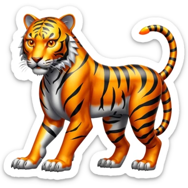 Metal Tiger full body  sticker