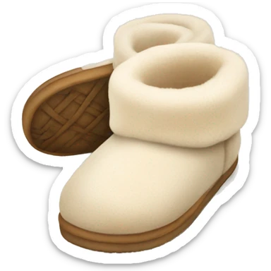 cream ugg slippers sticker