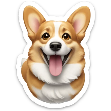 Corgi smiling sticker