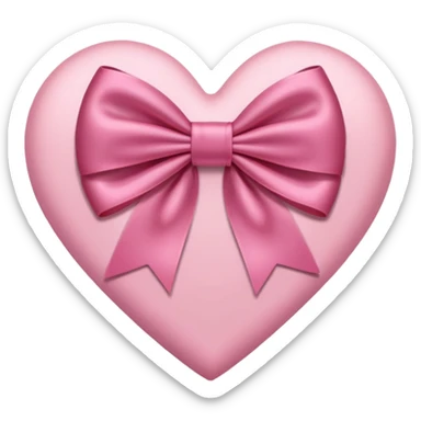Heart pinkish with a bow sticker