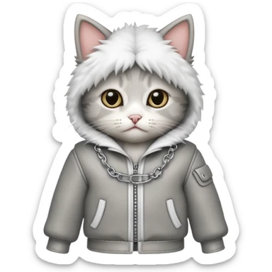 kitten in a straight jacket sticker