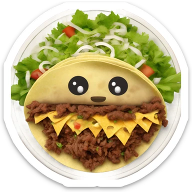 Hairy Mexican food  sticker