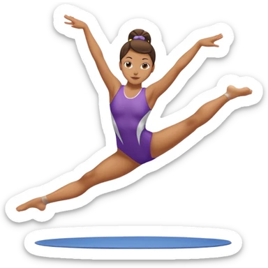 Mujer de 27 años haciendo gimnasia, cute sticker