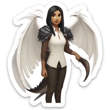 Manon black beak and wyvern  sticker