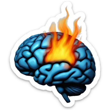 brain on fire sticker