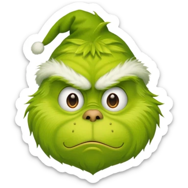 grinch face emoji sticker