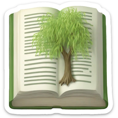 Light Sage green holy Bible with willow tree  sticker