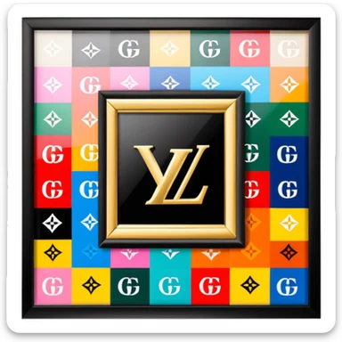 Louis Vuitton and Gucci versus and Fendi and Versace and all of the luxury brands sticker