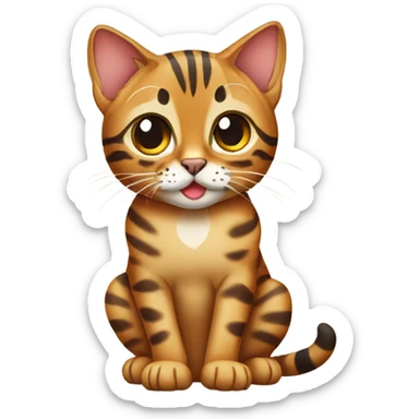 bengal cat sitting  sticker