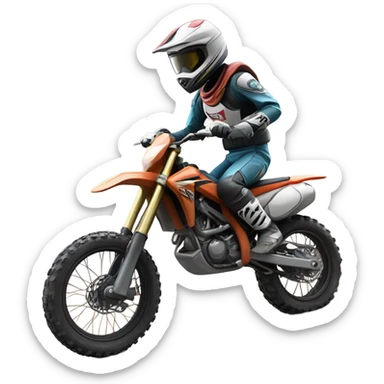 Enduro rider sticker