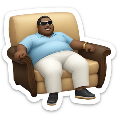 Fat guy on super yacht ship sticker