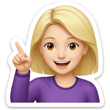 girl pointing laughing at someone  sticker