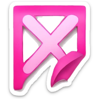 check mark pink sticker