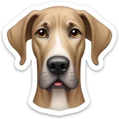Great Dane dog light brown sticker