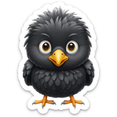 Un bebe oiseau mignon noir sticker