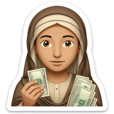Un arave con billetes  sticker