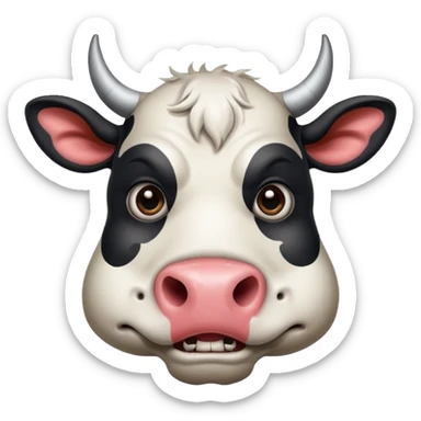 tattooed-scary-looking-cow-with-heavy-face-tattoes sticker