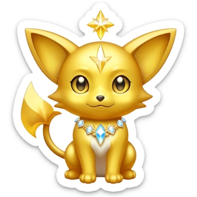 White and Golden Divine Holy Glorious Shiny Sparkly Shinx sticker