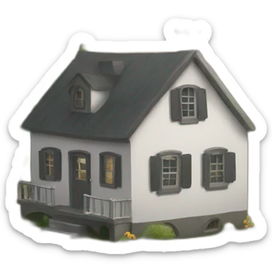A little house composed with the Letter LMS sticker