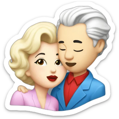 Marilyn monroe kissing mao zedong sticker