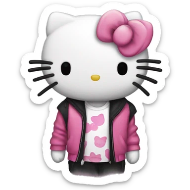 Hello kitty emo sticker