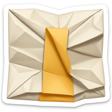 wrinkled paper sticker