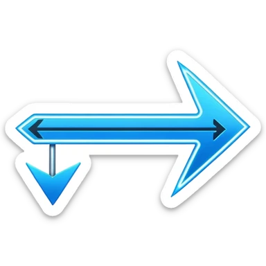 Create me an animated arrow that points down towards the bar sticker