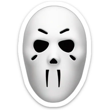 Ghostface mask sticker
