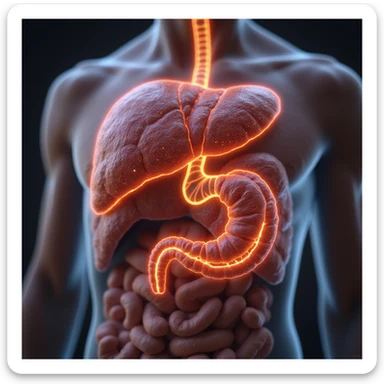 hyperrealistic anatomical 4K image showing carnitine cycle: fatty acids entering human mitochondrion, molecular and cellular details sticker