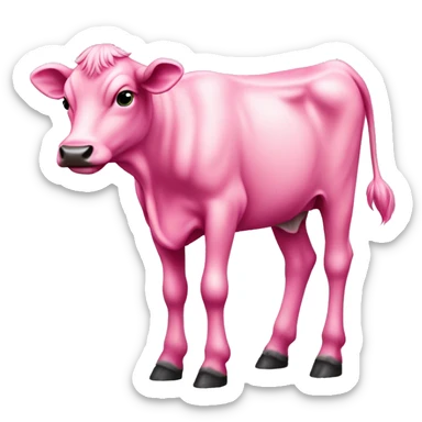 Bright-pink calf side profile x 4 legs  sticker