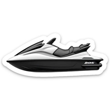 Outline of jetski sticker