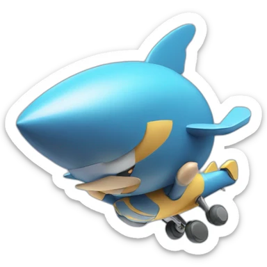 Cohete volando sticker