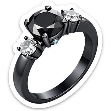 Black diamond ring sticker