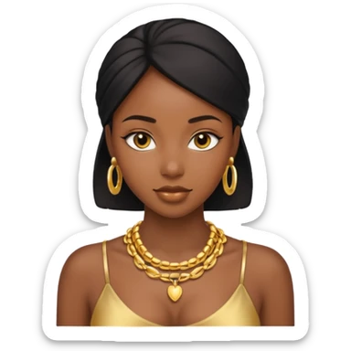 An black girl beatful sticker