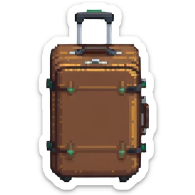 Brown luggage case or suitcase sticker