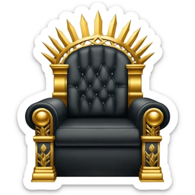 iron gold illuminati throne with more gold sticker