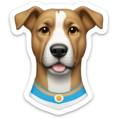 perro con camiseta de argentina sticker