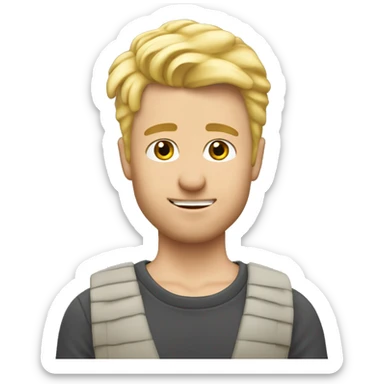 Blonder glücklicher Mann ohne Bart Ende 30  sticker