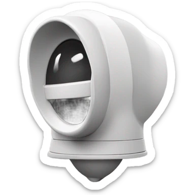 police siren black and white in color sticker