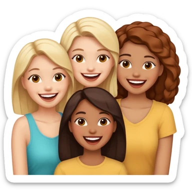 3 girlfriends sticker