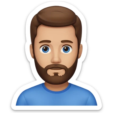 a man with sideburns beard sticker