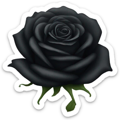 Black rose sticker